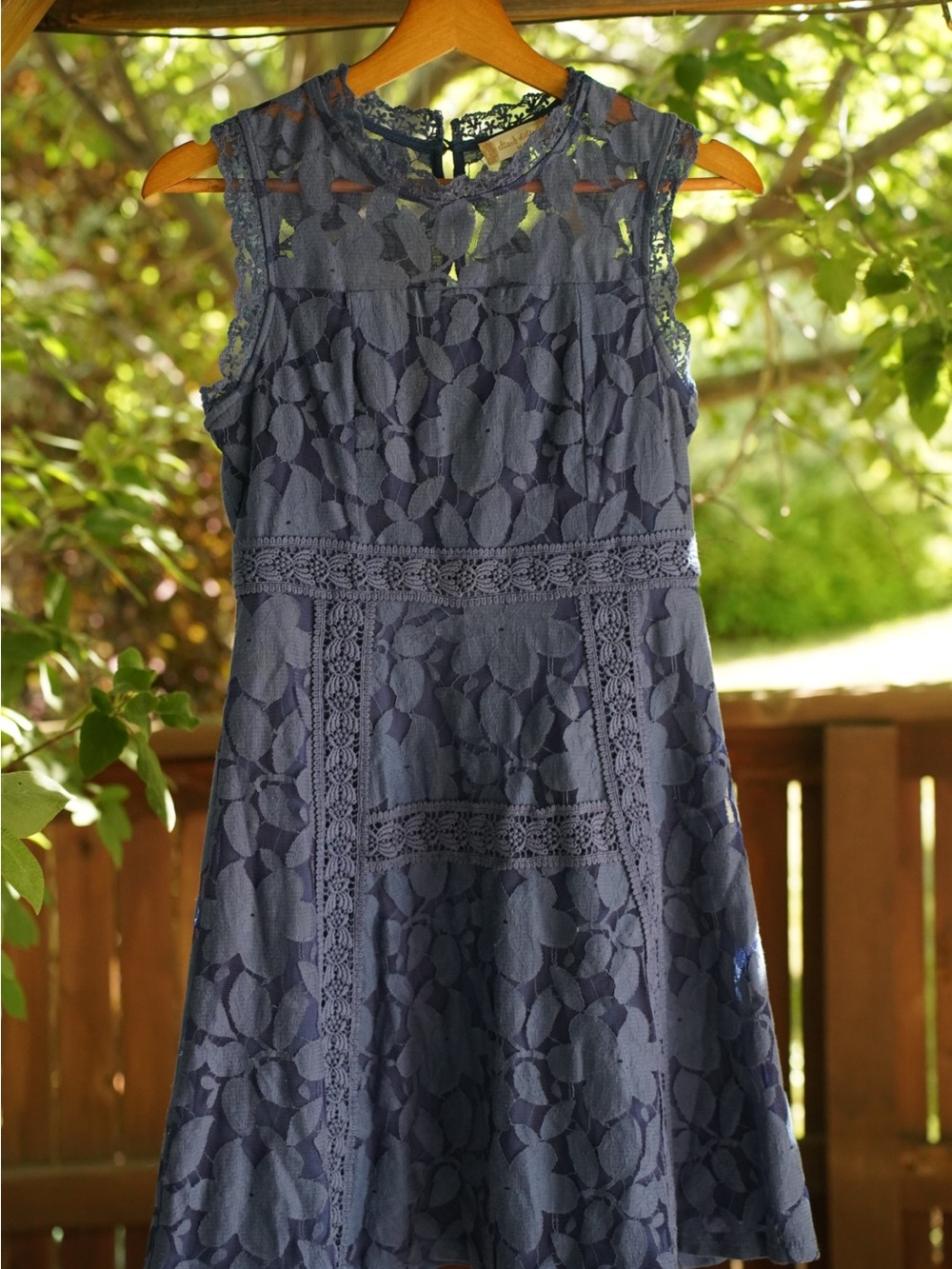 Altar'd State Navy Lace Sundress with Crochet Trim